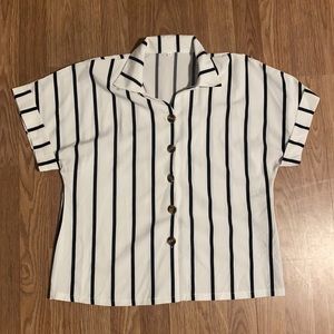 SHEIN Women’s Striped Button-Up